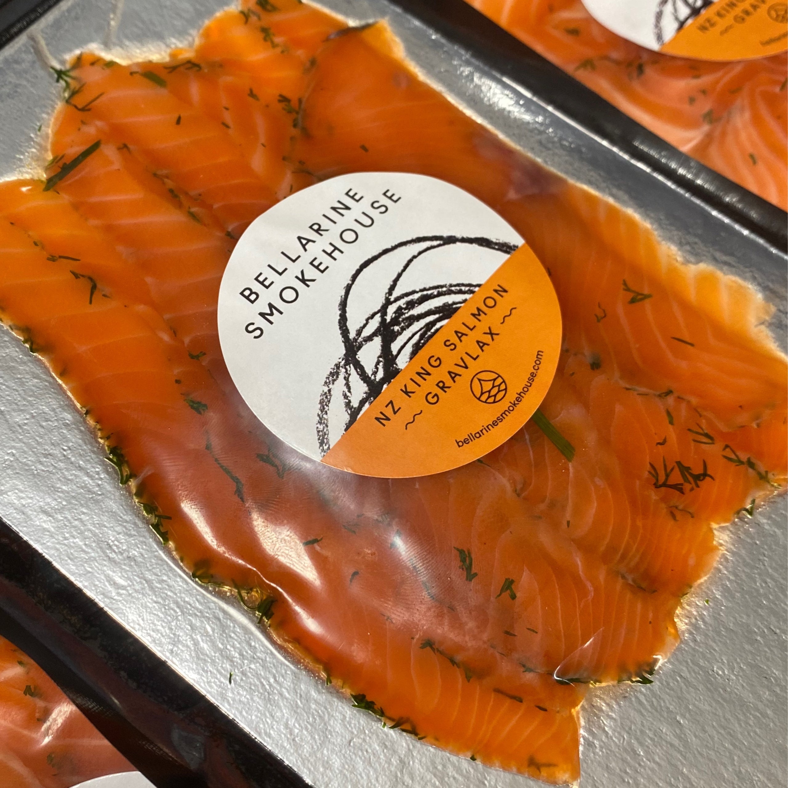 100g NZ King Salmon Gravlax sliced Bellarine Smokehouse